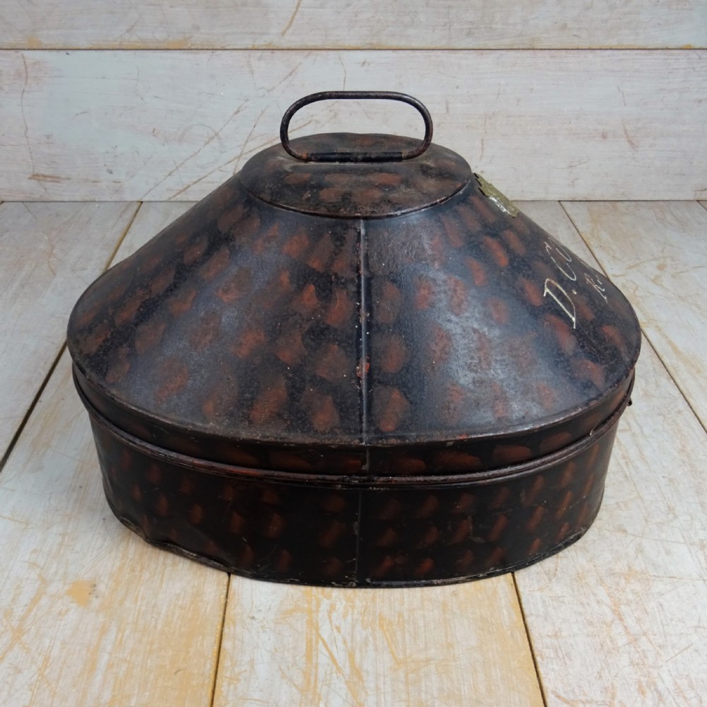 Antique Royal Navy Toleware Hat Box View IV