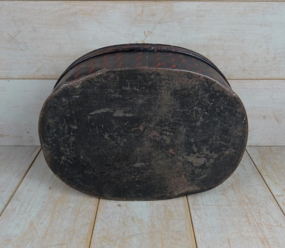Antique Royal Navy Toleware Hat Box View X