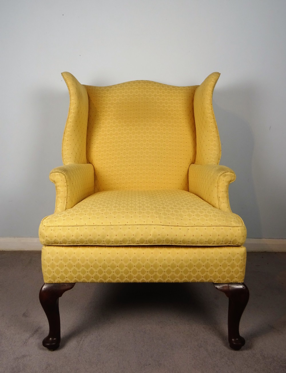Antique 19th C Georgian Style Wing Chair Armchair