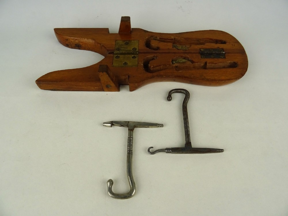 Antique Victorian Campaign Treen Boot Jack
