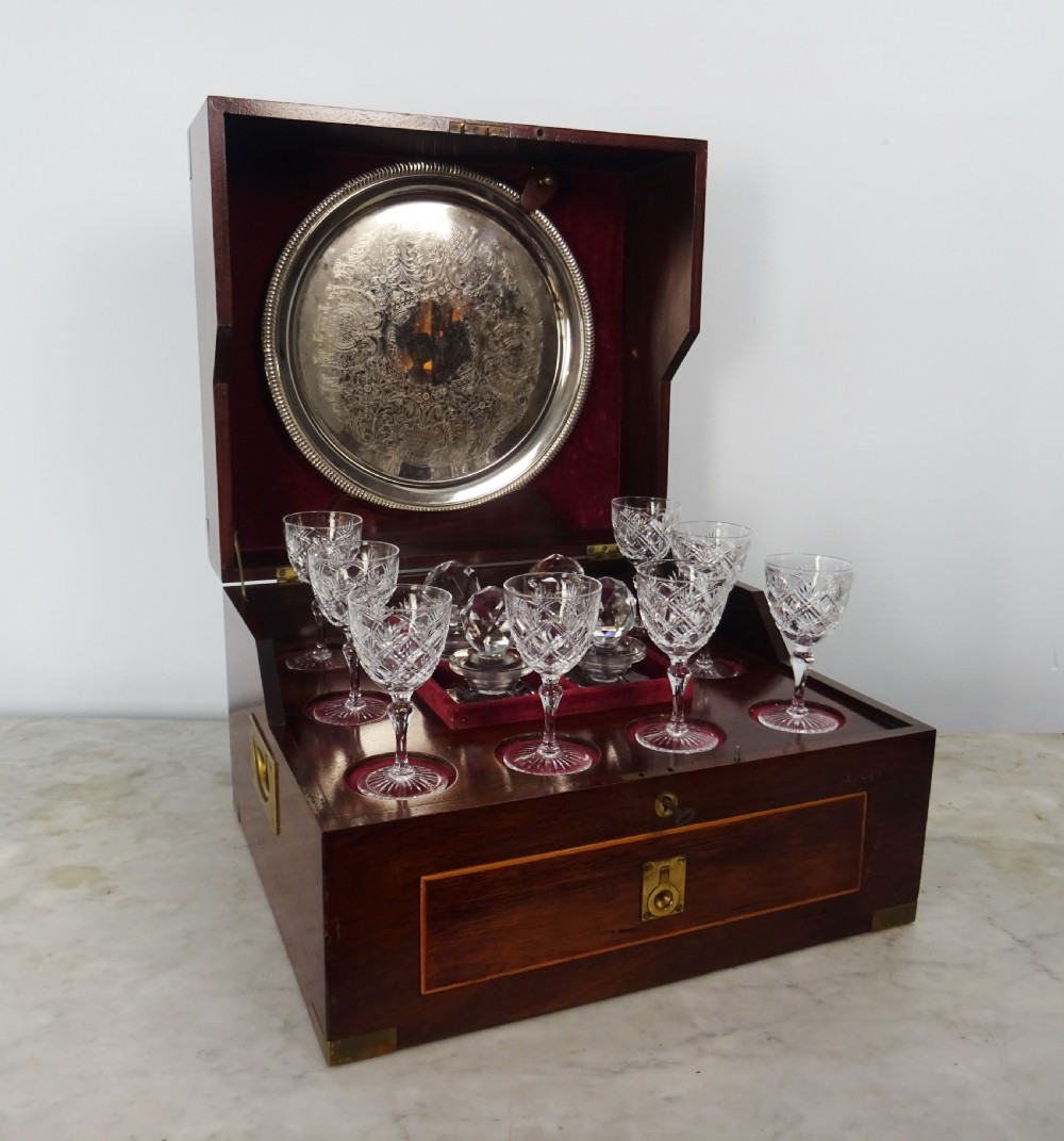 A Mahogany and Brass Campaign Decanter Box View II