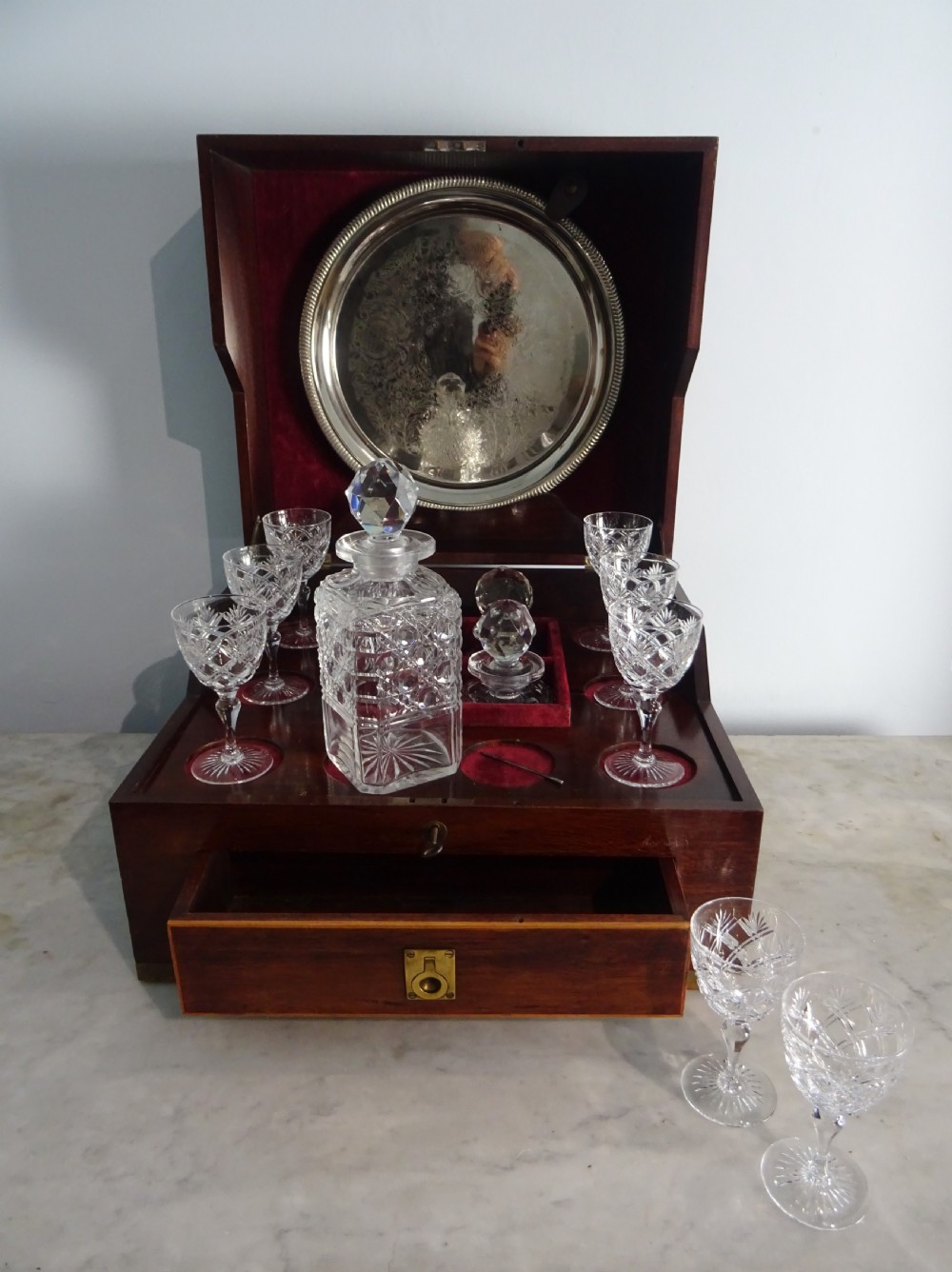 A Mahogany and Brass Campaign Decanter Box View IV