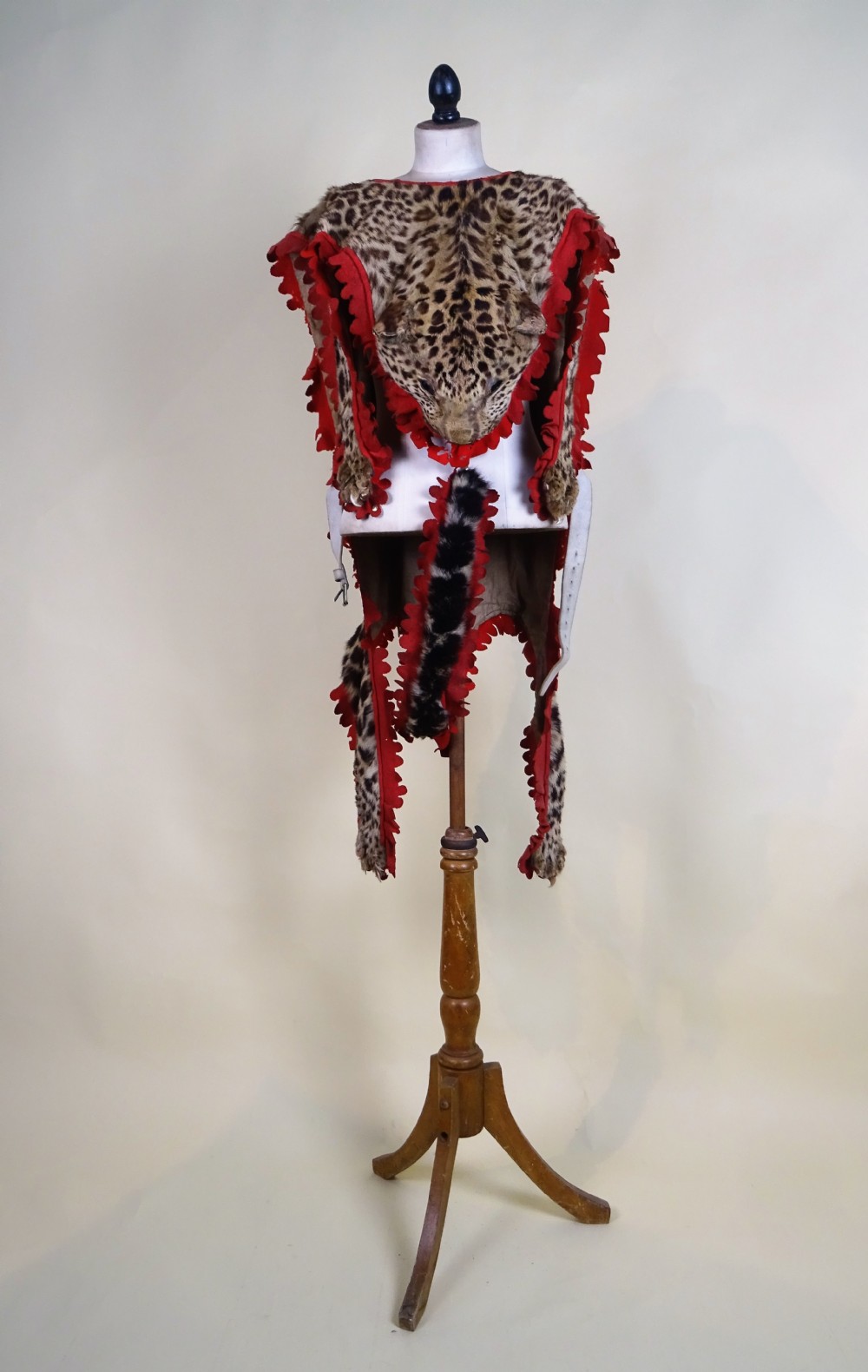 Campaign Military Drummer's Leopard Skin Taxidermy Apron, Boer War