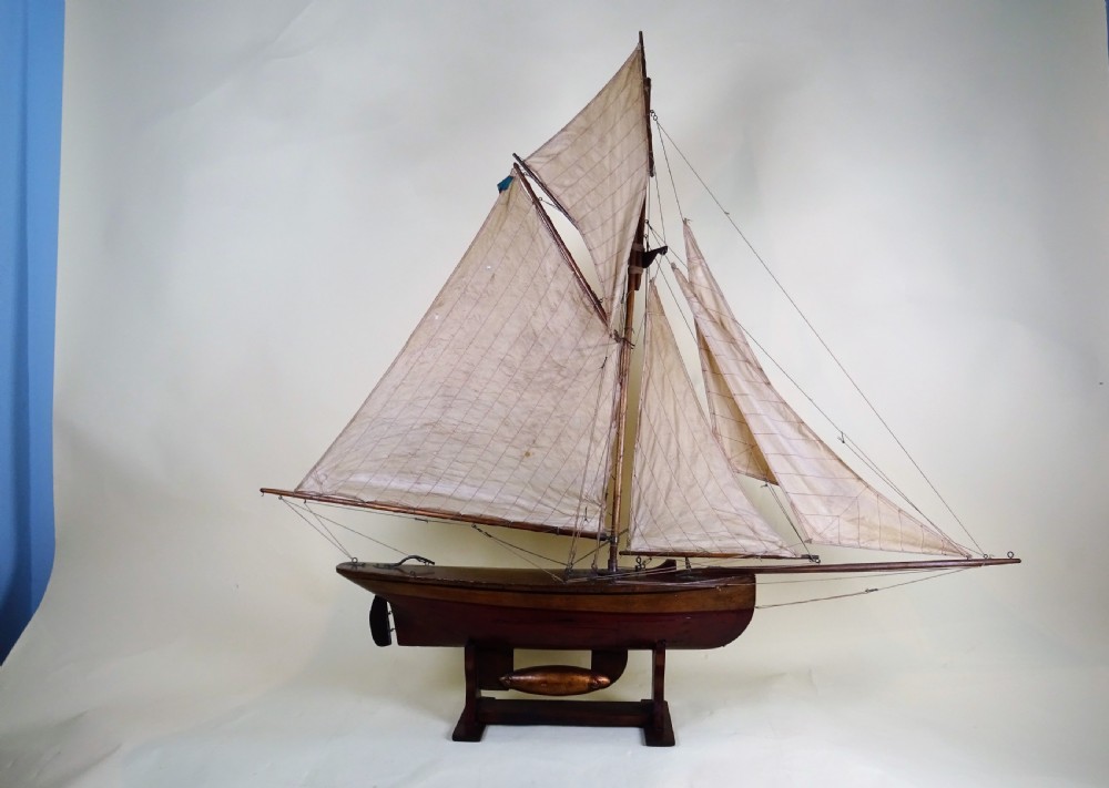 Antique Edwardian Pond Yacht View VII