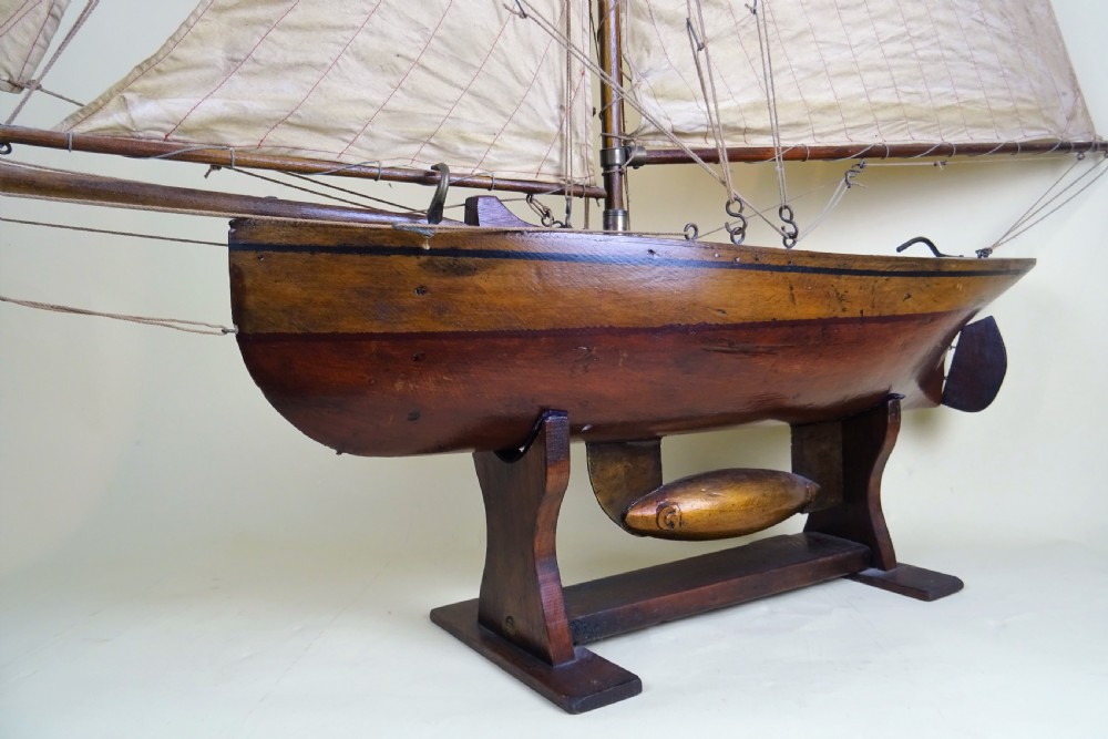 Antique Edwardian Pond Yacht View V
