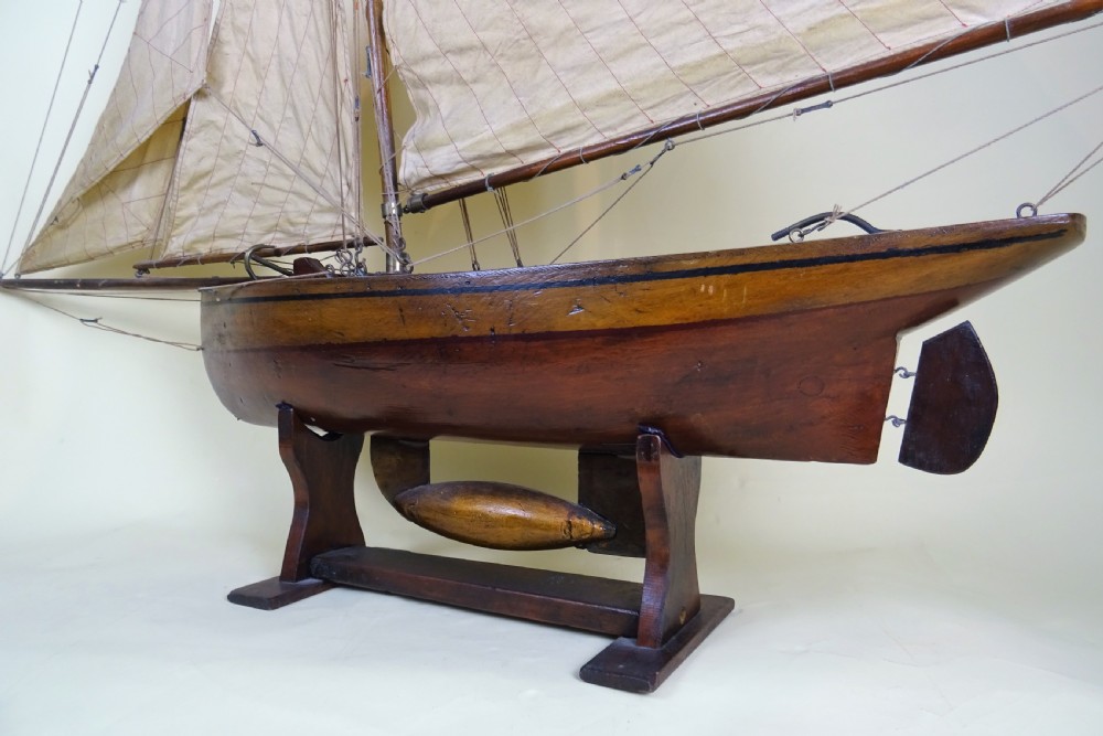 Antique Edwardian Pond Yacht View VI