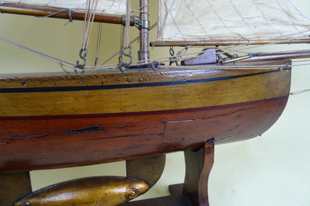 Antique Edwardian Pond Yacht View VIII