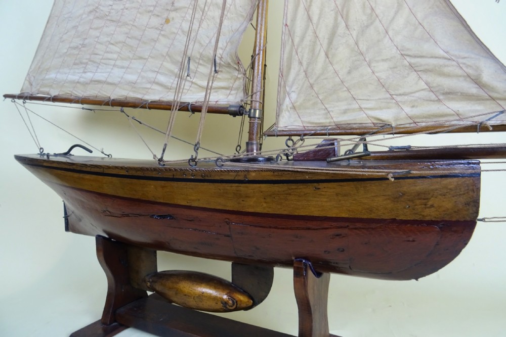 Antique Edwardian Pond Yacht View X