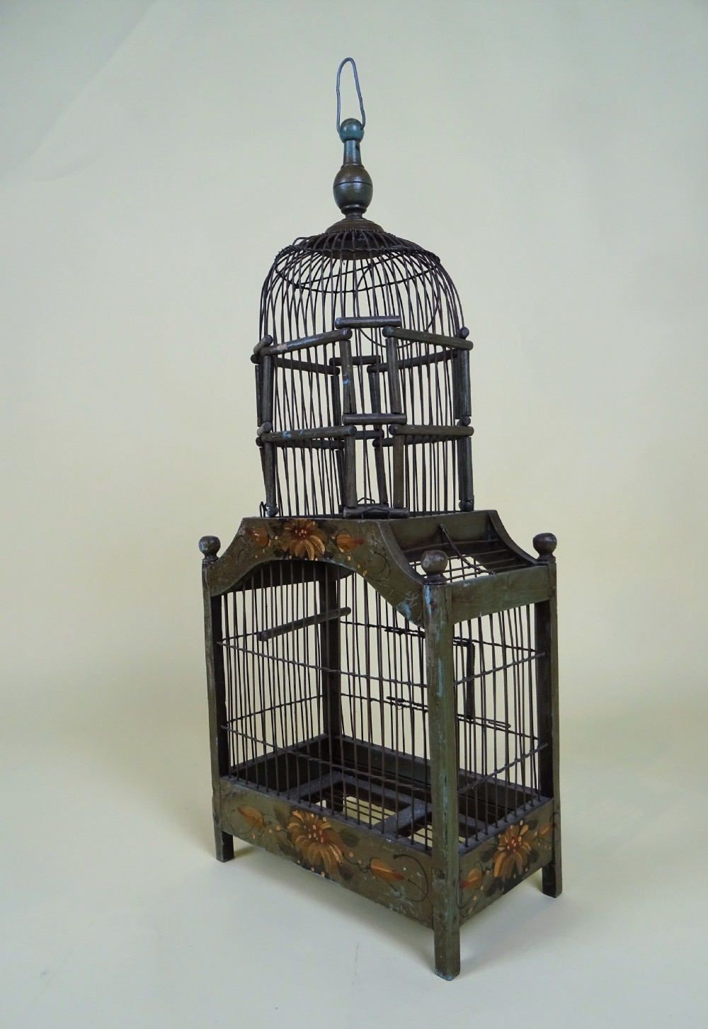 Antique Painted French Architectural Birdcage View IV