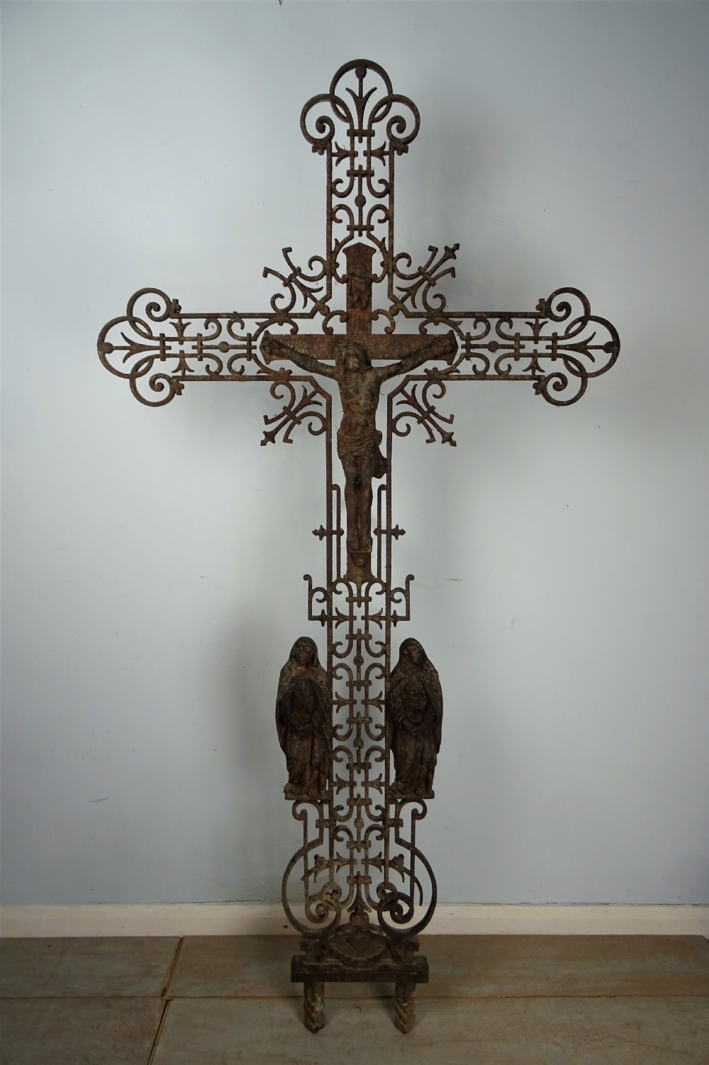 C19th Large Architectural Iron Cross, Crucifix