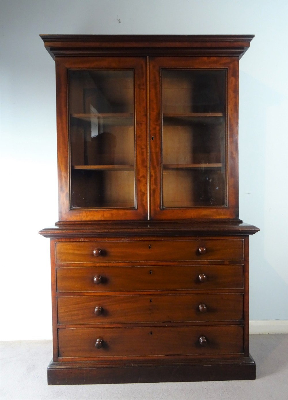 Small William IV Mahogany Bookcase on Chest View VI