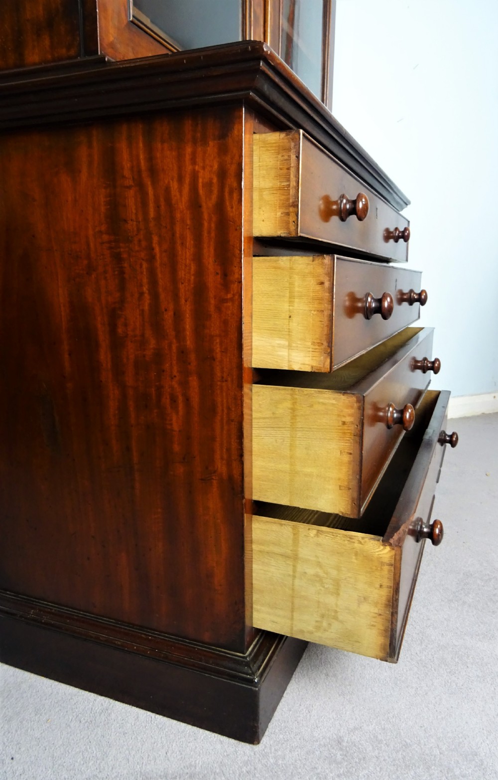 Small William IV Mahogany Bookcase on Chest View VIII