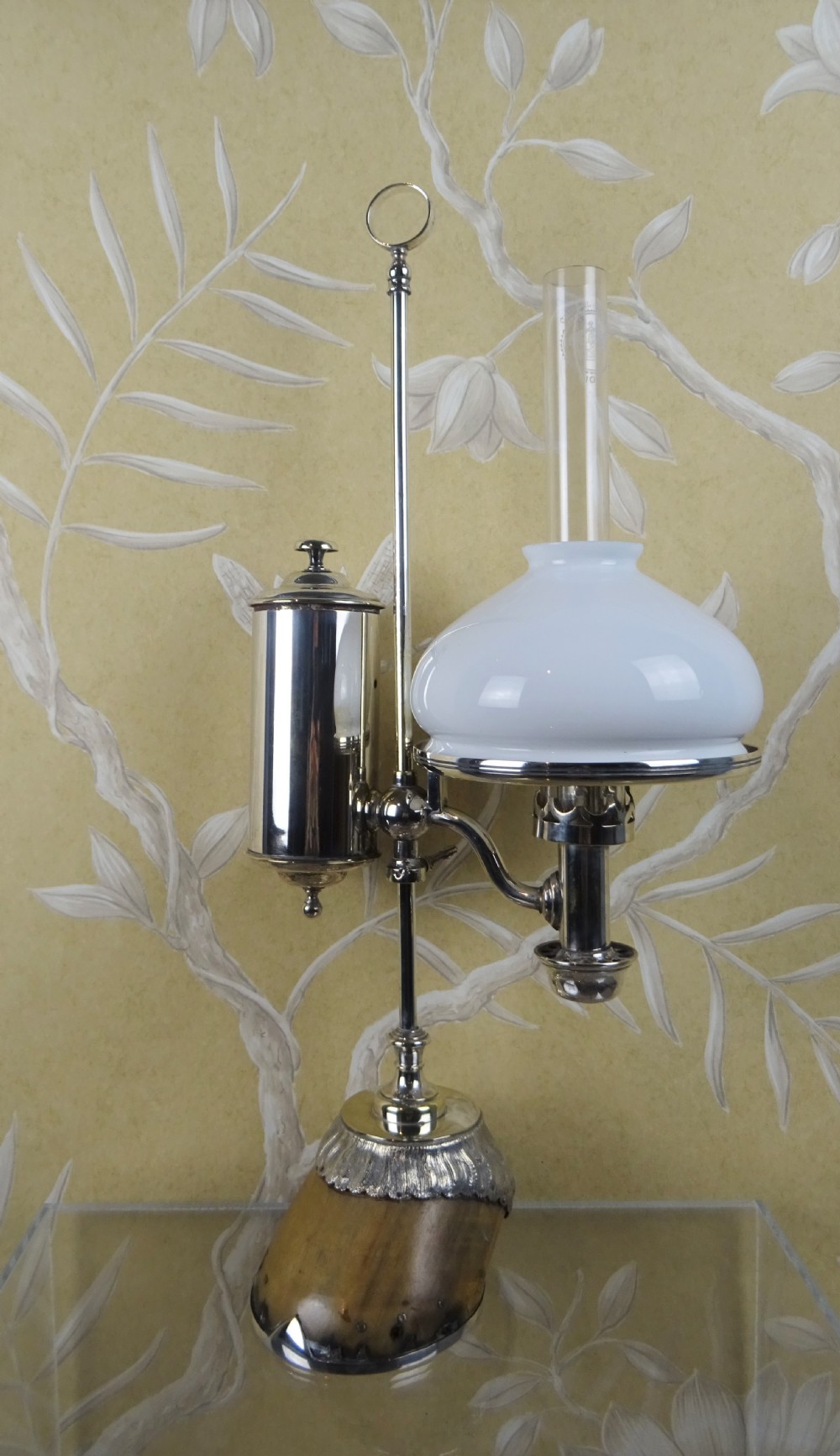 C19th Silver Plated Student Lamp by Roland Ward View VI