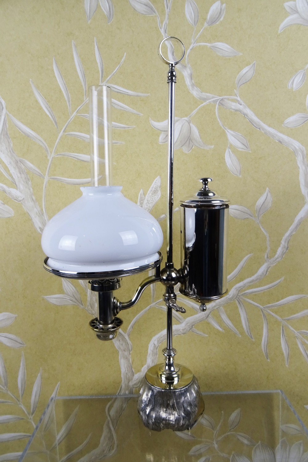 C19th Silver Plated Student Lamp by Roland Ward View VII