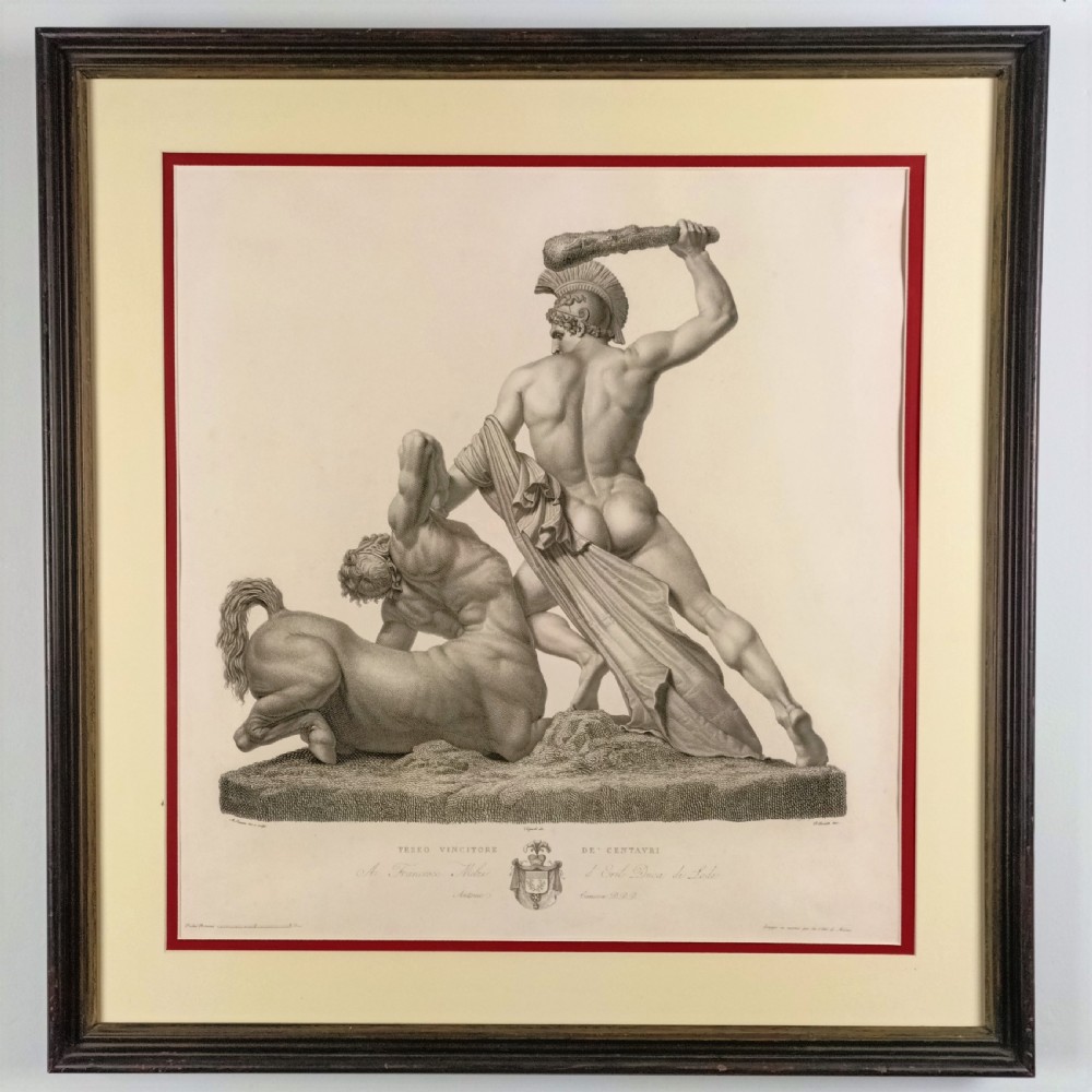 Large c19th Italian Engraving of a Centaur View II