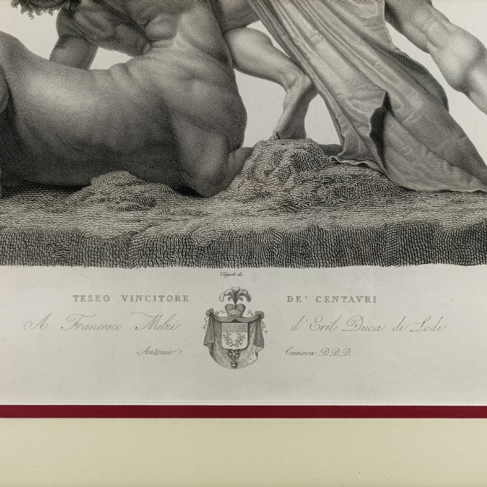 Large c19th Italian Engraving of a Centaur View IV