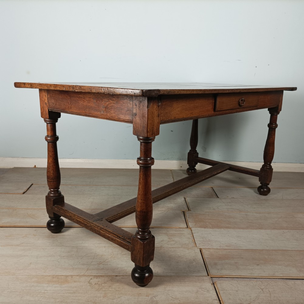 Antique Oak Georgian Farmhouse Country Table View II