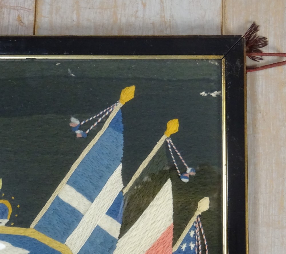 Pair of Victorian Military Woolworks, Norfolk Regiment View VIII