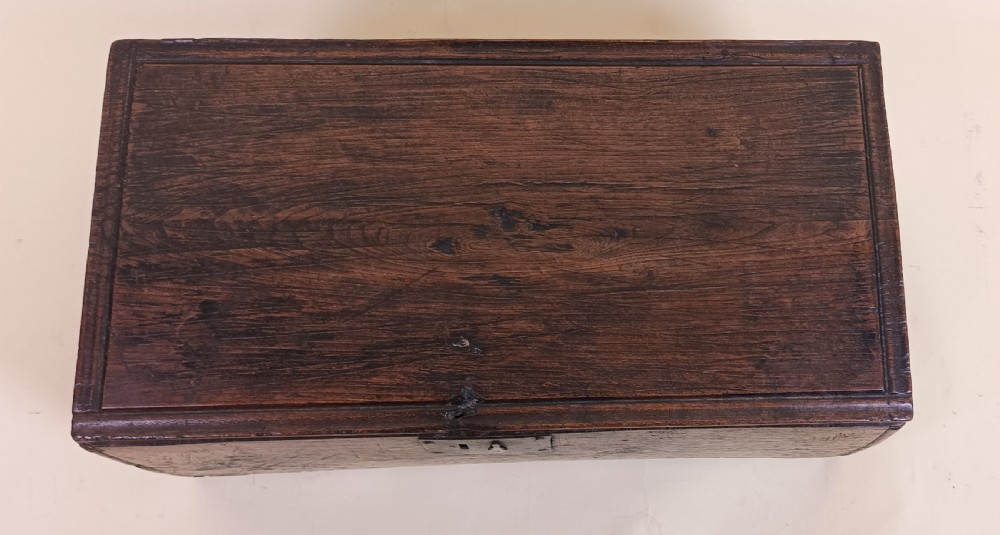 Antique Elm Bible Box View VIII