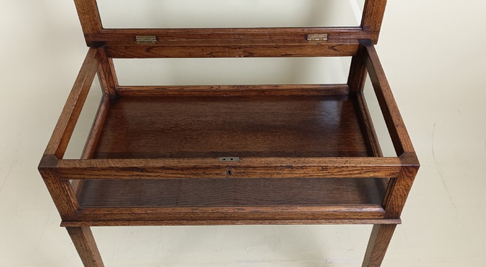 Edwardian Oak Display Table View X