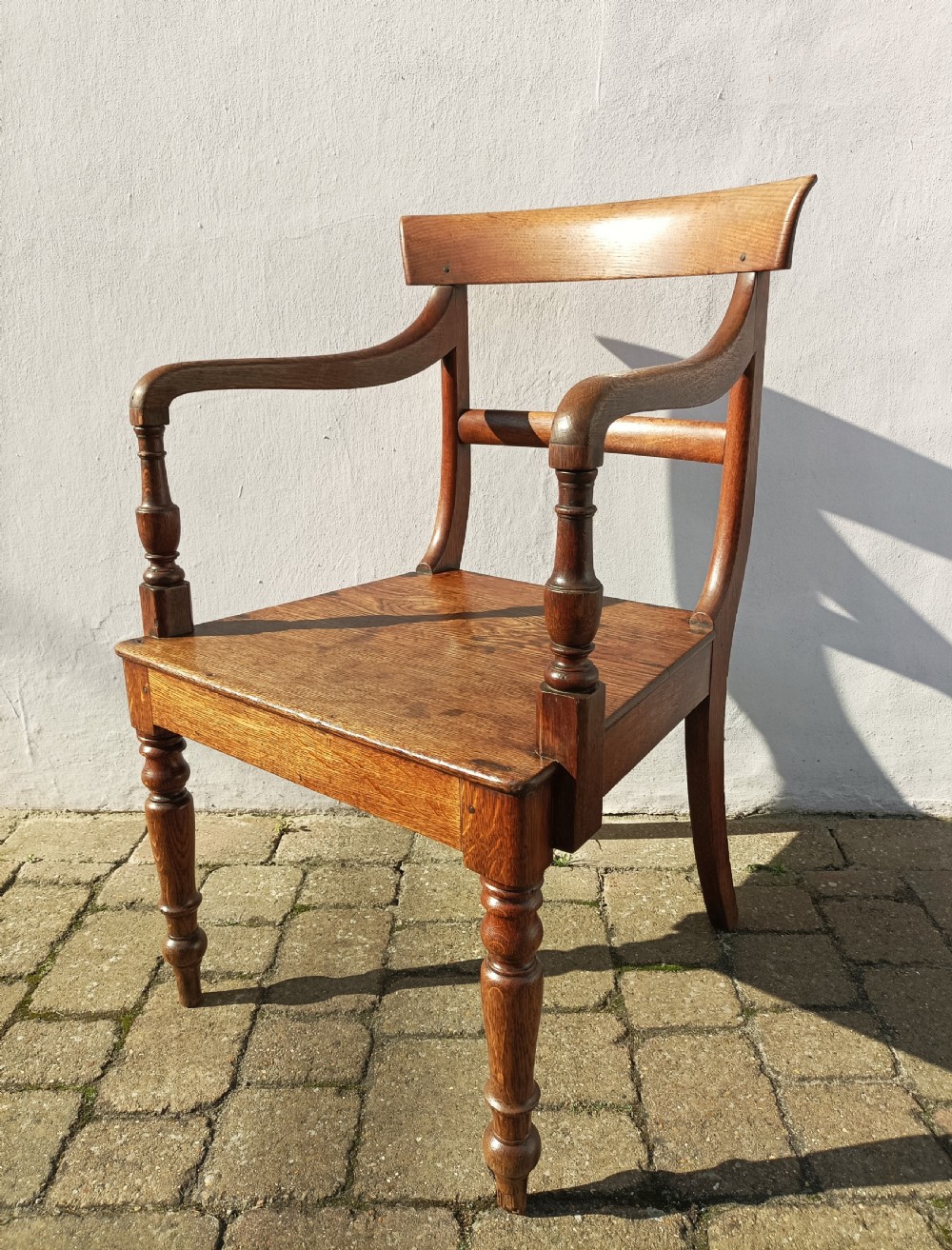 Country Oak Late George III Open Armchair View III