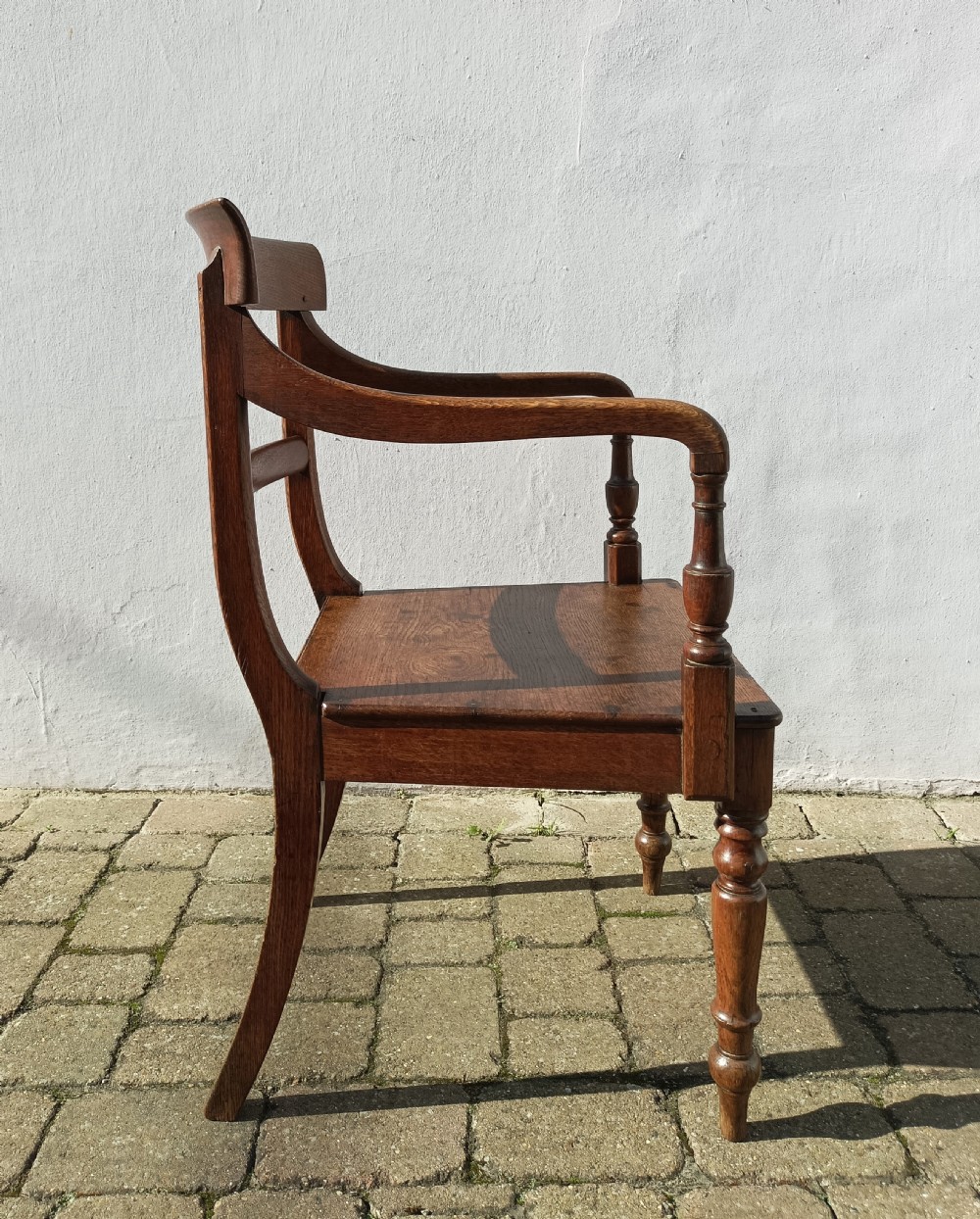 Country Oak Late George III Open Armchair View II