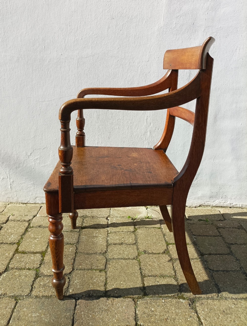 Country Oak Late George III Open Armchair View IX