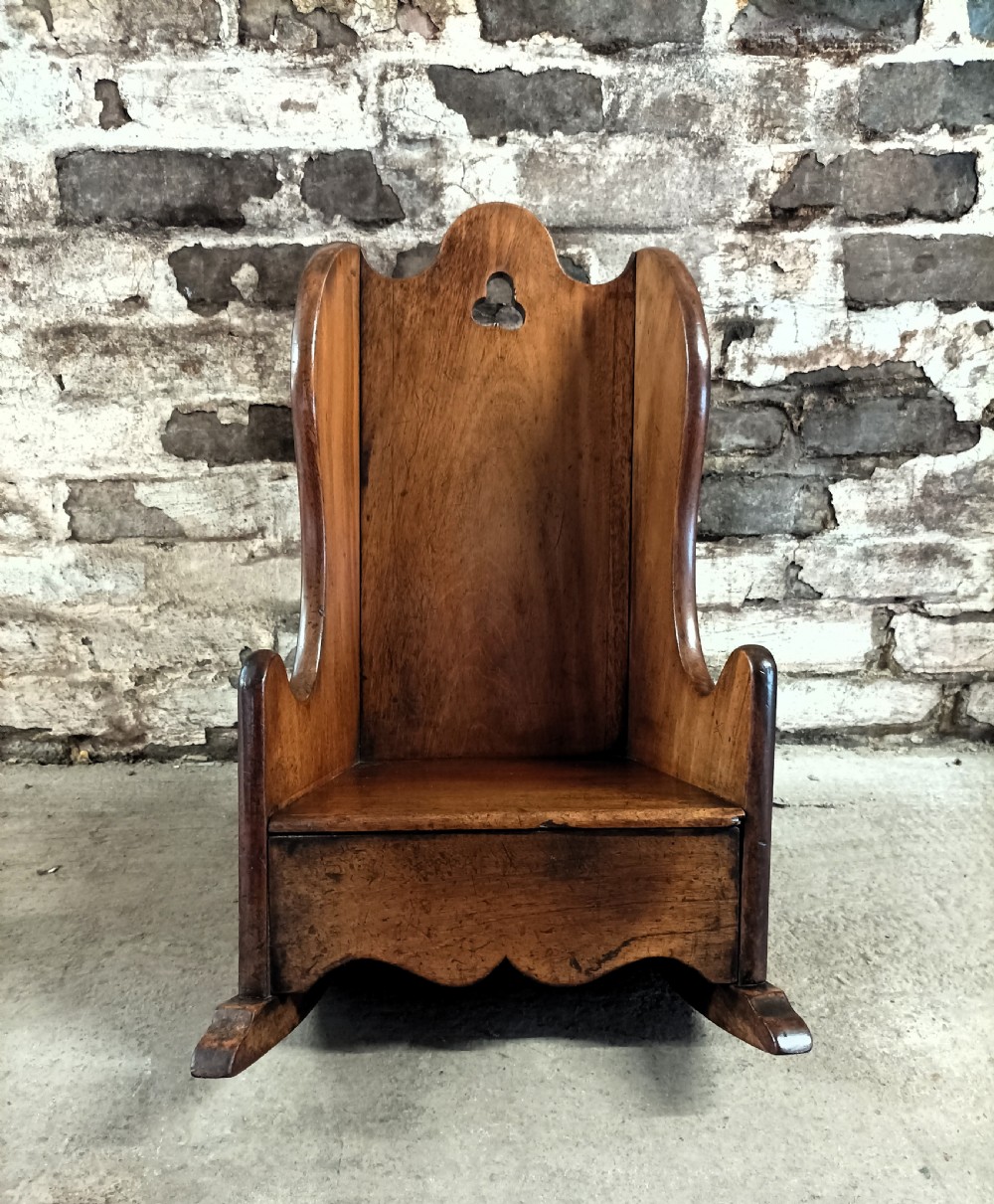 Georgian Mahogany Child's Rocking Chair View II