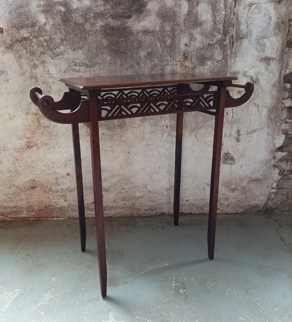 Antique Mahogany Small Wash Stand Table View VII