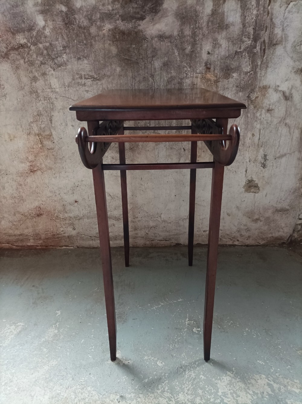 Antique Mahogany Small Wash Stand Table View VI