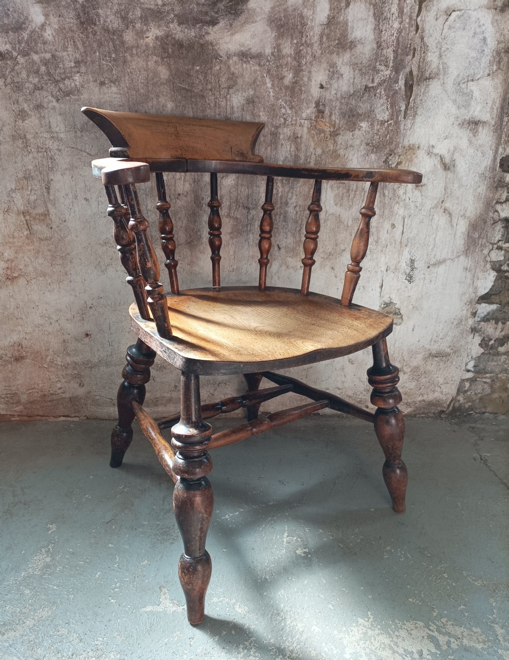 Antique Smokers Bow Desk Chair
