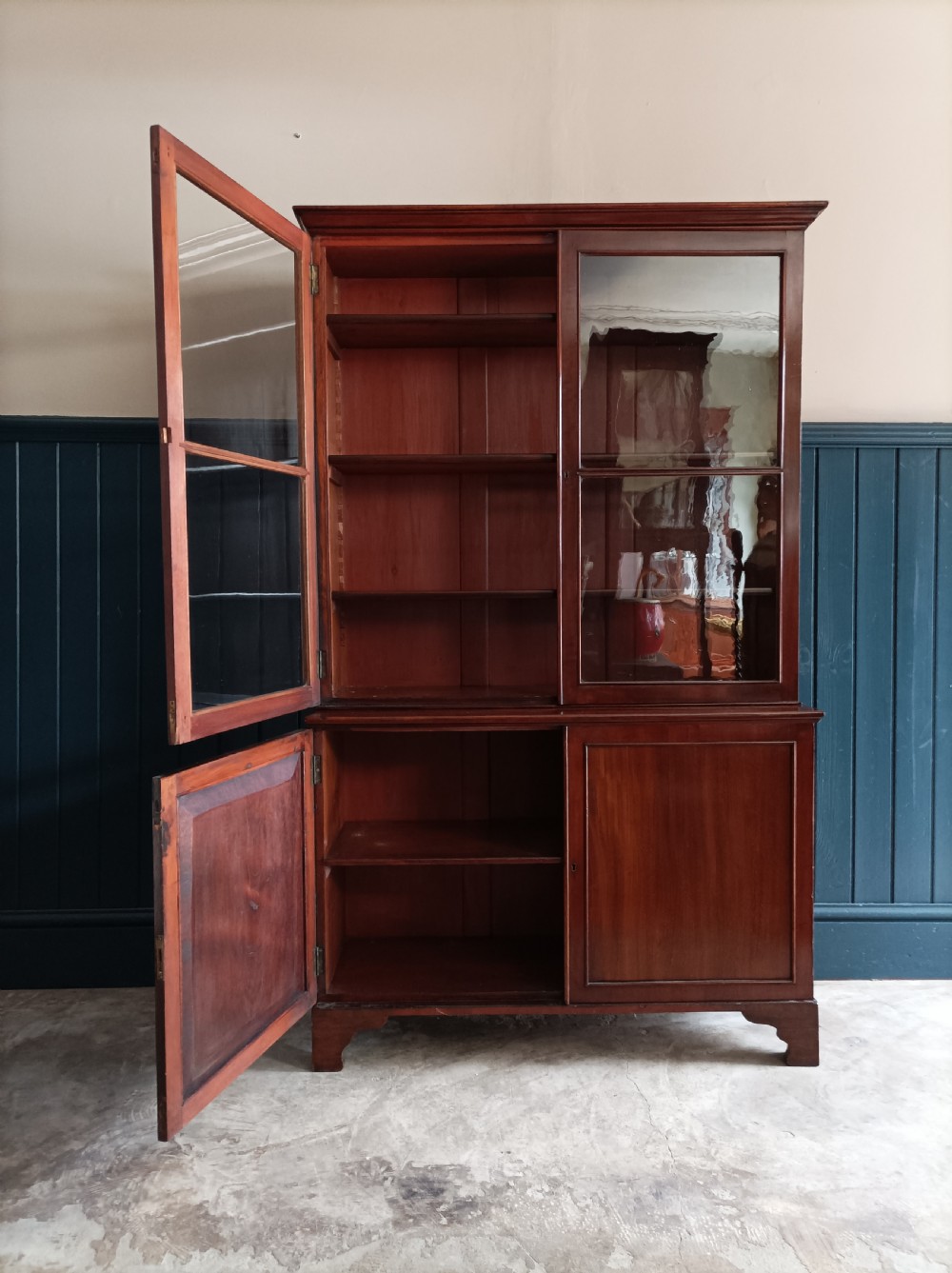 Small Proportions (156 cm H) Antique Display Cabinet Bookcase