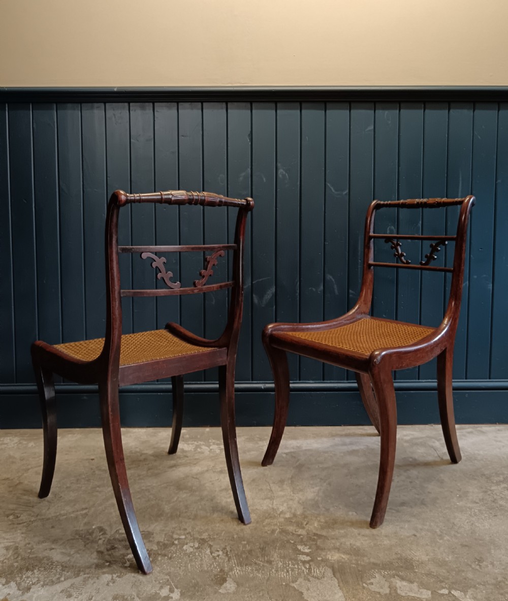 Pair of early 19thC Regency Side Chairs View IX