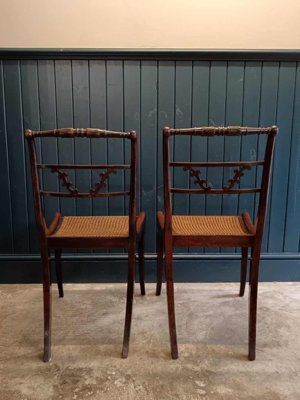 Pair of early 19thC Regency Side Chairs View VIII