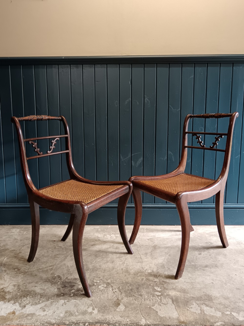 Pair of early 19thC Regency Side Chairs View IV