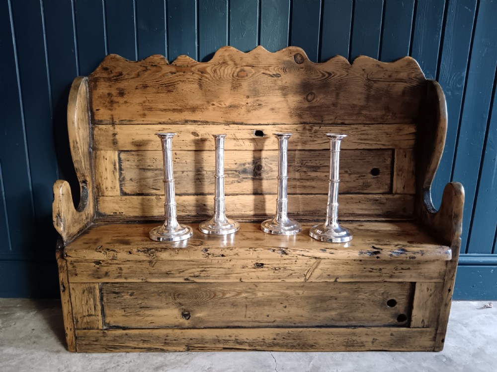 Fine Group of Four Georgian Silver Plated Telescopic Candlesticks View III