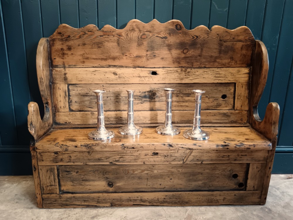 Fine Group of Four Georgian Silver Plated Telescopic Candlesticks View IV