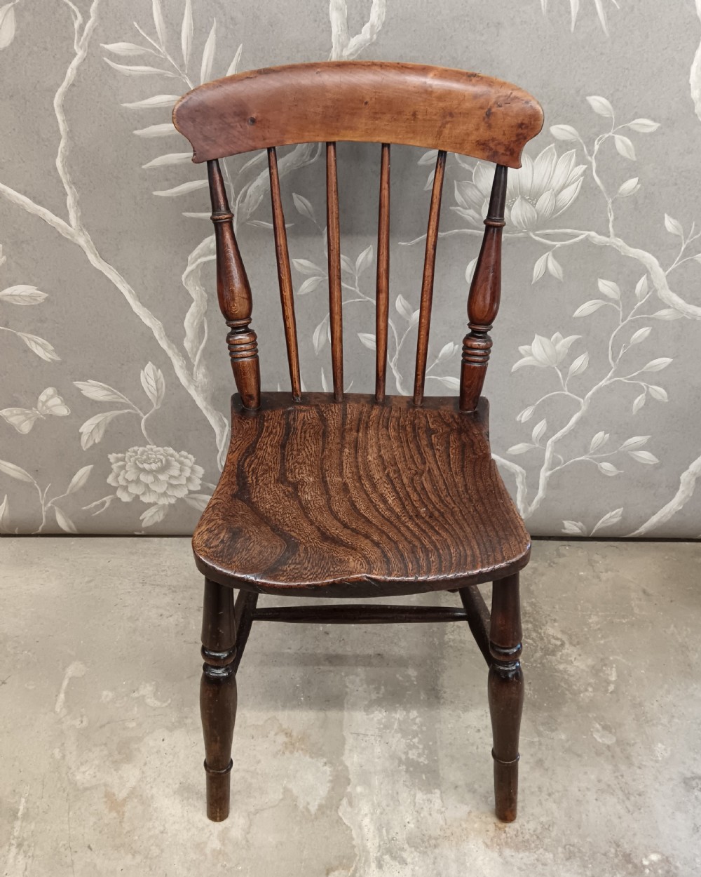 Single Antique Small  Elm Kitchen Chair View VI