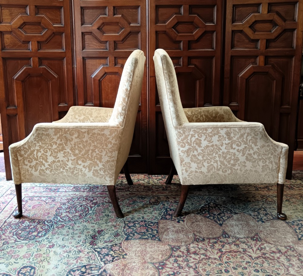Pair of Late Victorian Library Armchairs of Georgian Design View III