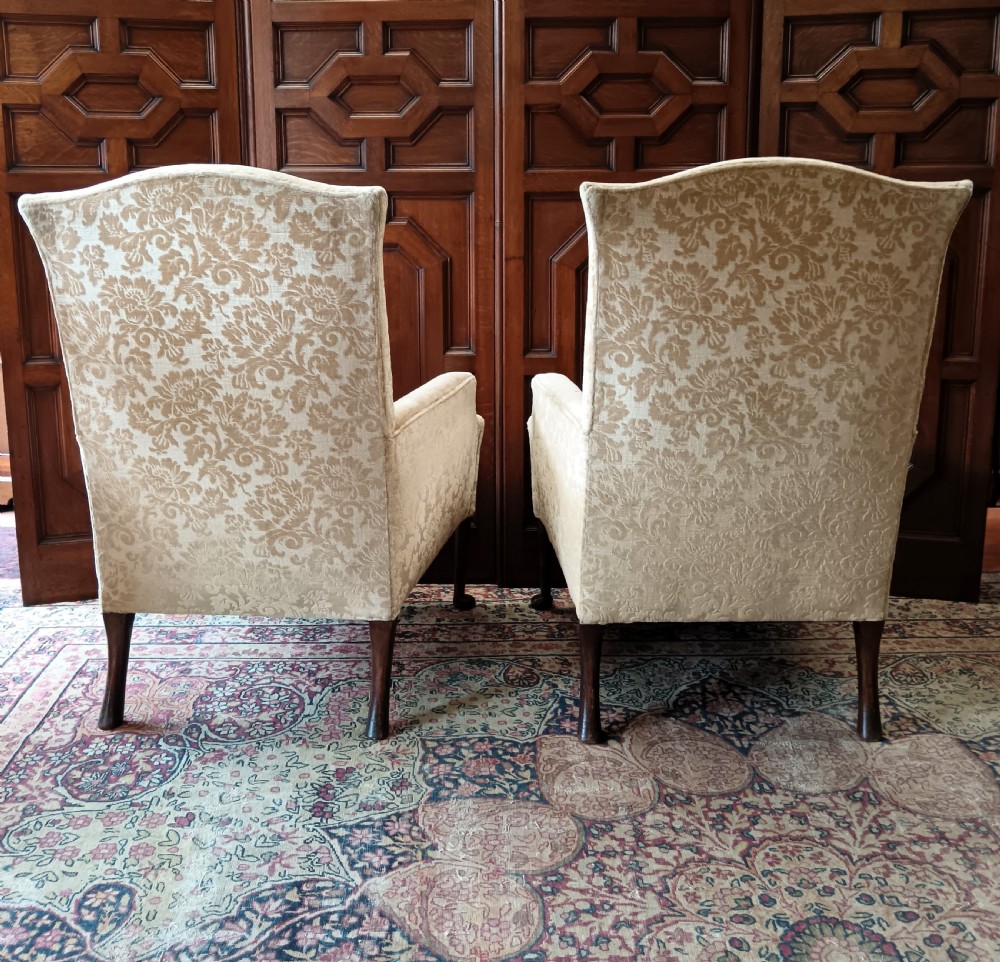 Pair of Late Victorian Library Armchairs of Georgian Design View V
