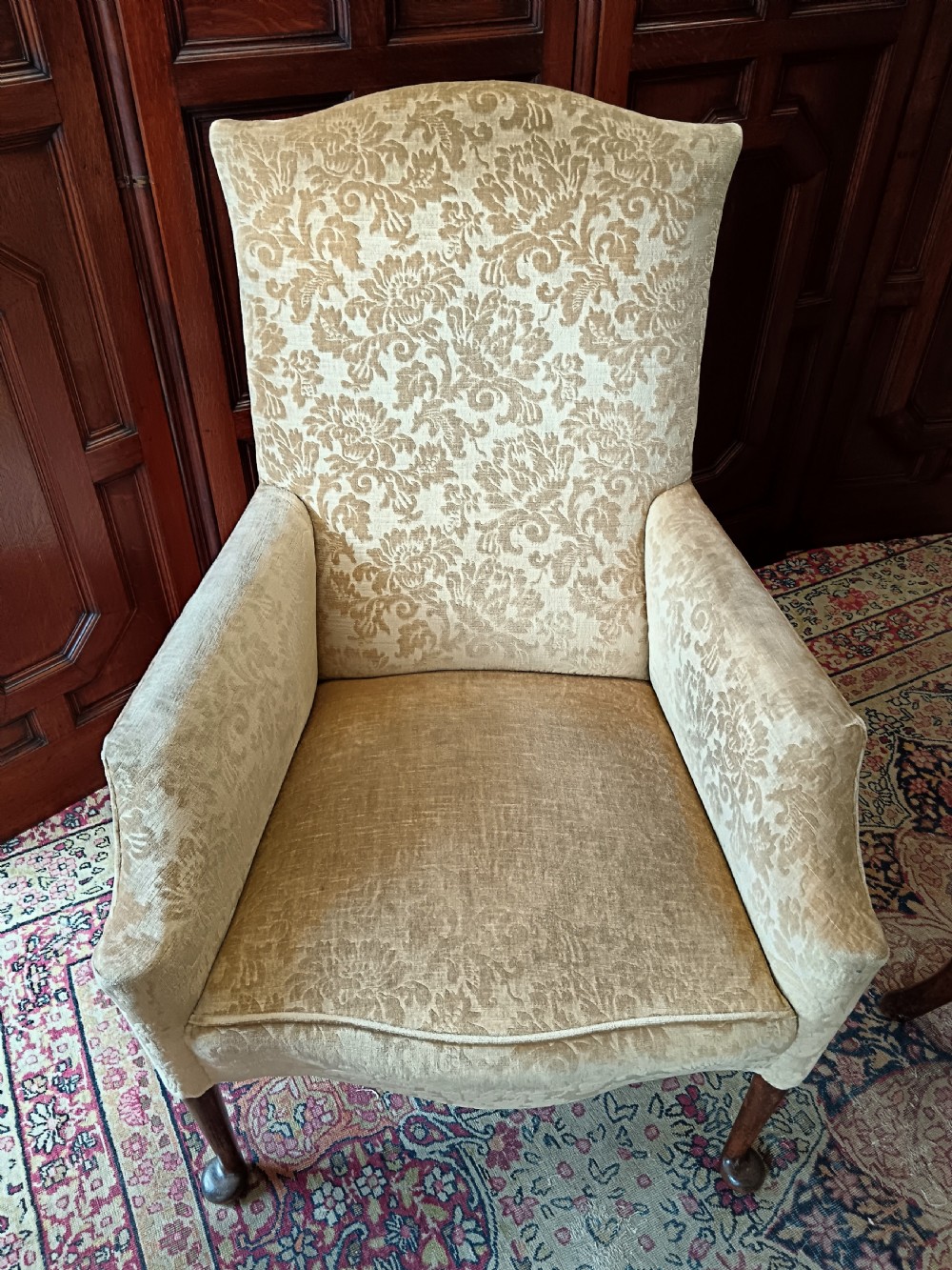 Pair of Late Victorian Library Armchairs of Georgian Design View IX