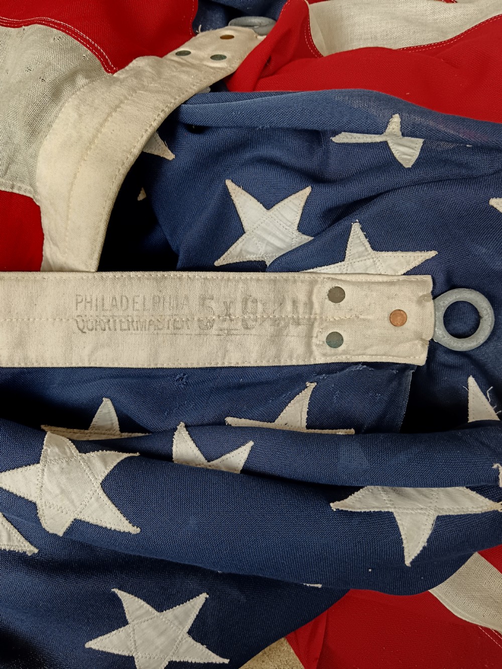 Large WWII American USA flag 48 States View III