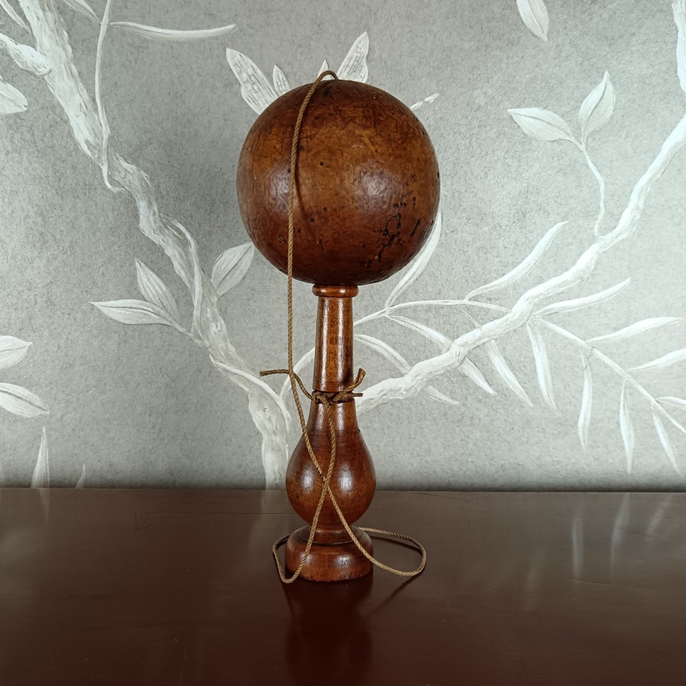 Antique wooden Bilboquet Ball & Cup Game View II