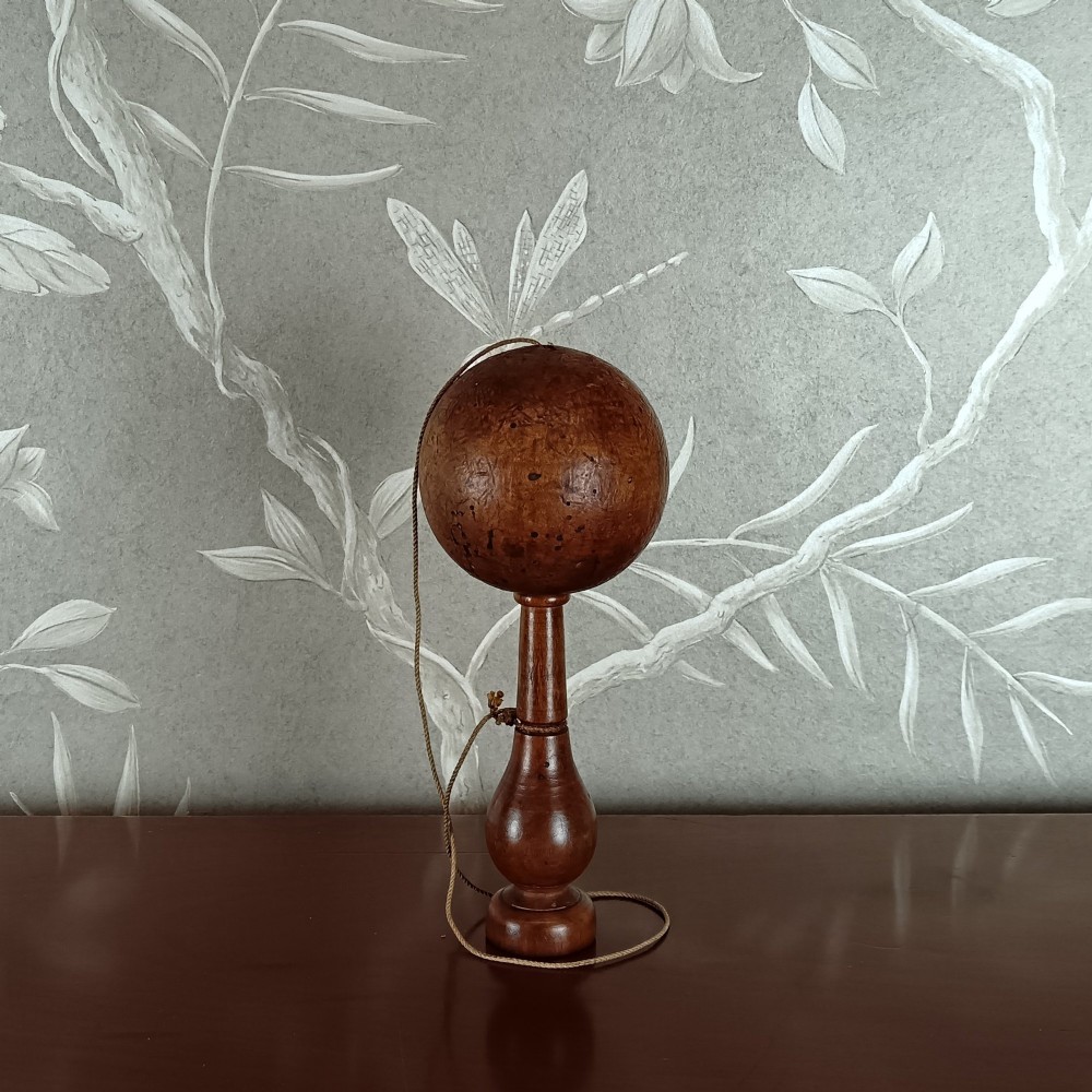 Antique wooden Bilboquet Ball & Cup Game View III