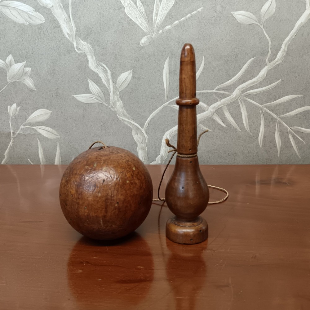 Antique wooden Bilboquet Ball & Cup Game View IV