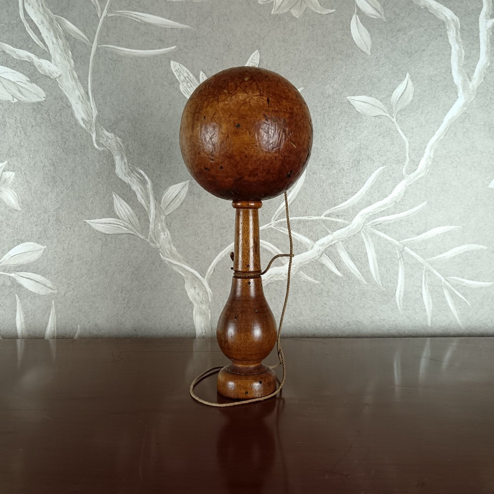Antique wooden Bilboquet Ball & Cup Game View V