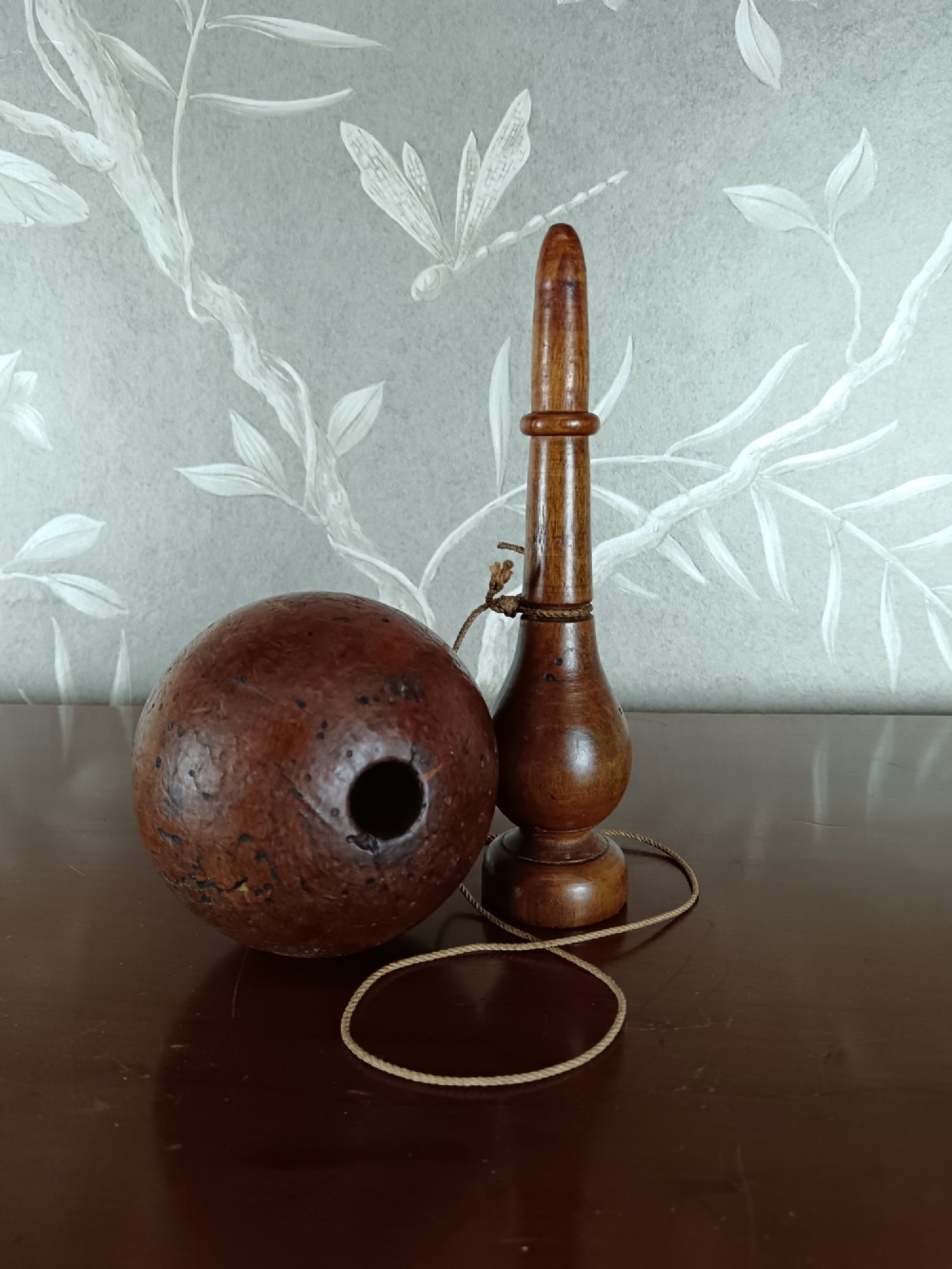Antique wooden Bilboquet Ball & Cup Game View VIII