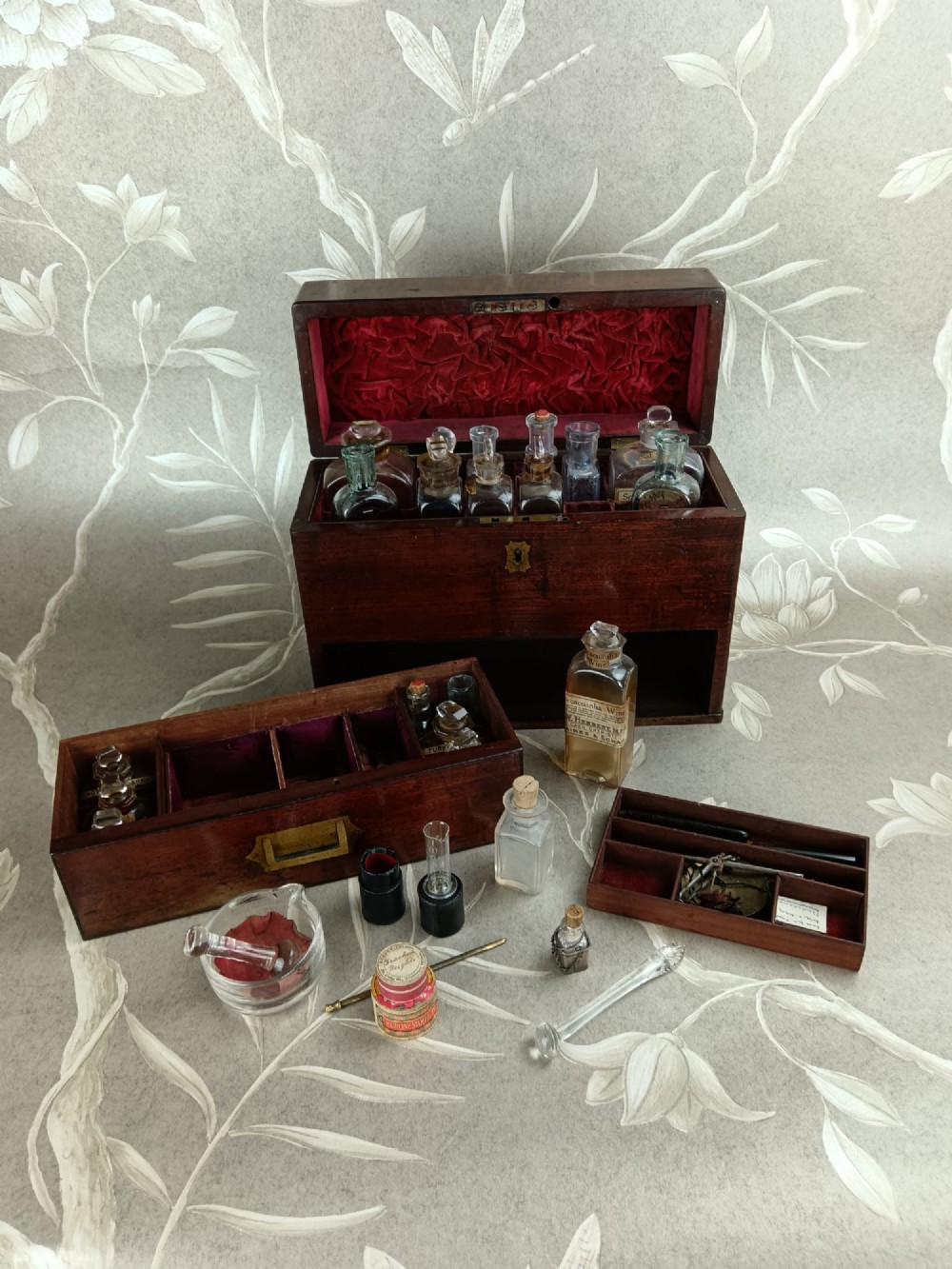 Fine Georgian Mahogany Campaign Travelling Apothecary Chest