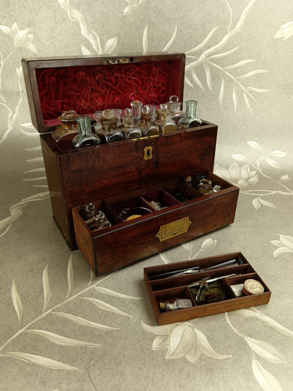 Fine Georgian Mahogany Campaign Travelling Apothecary Chest View III