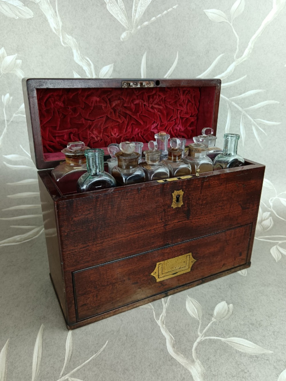 Fine Georgian Mahogany Campaign Travelling Apothecary Chest View VI